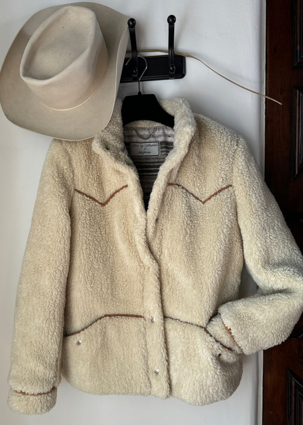 Faux Shearling Snap Front Jacket