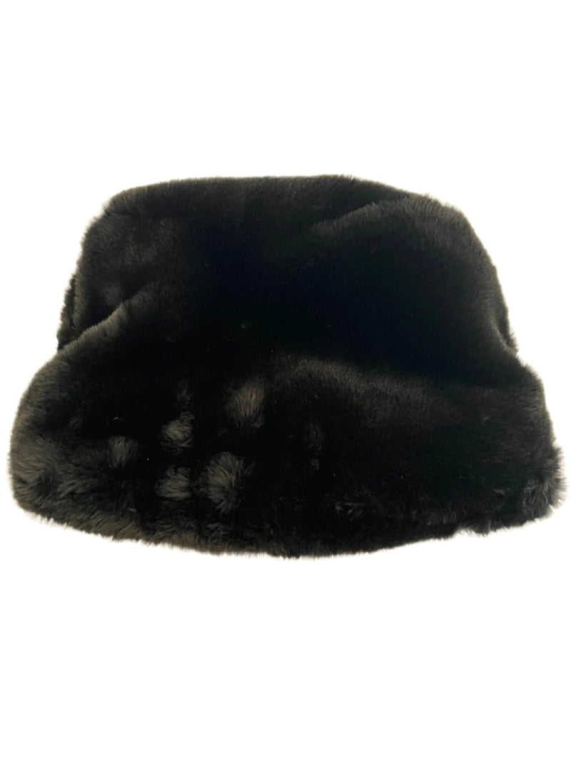 Soft Faux Mink Hat with Silk Quilted Cheetah Print Lining