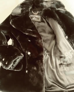 Faux Mink Black Peacoat