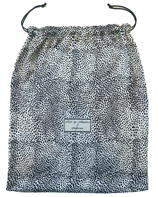 Silk Drawstring Cheetah Travel Bag