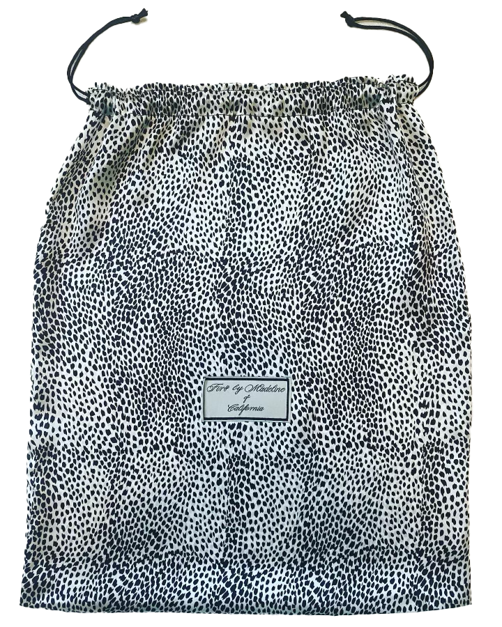 Silk Drawstring Cheetah Travel Bag