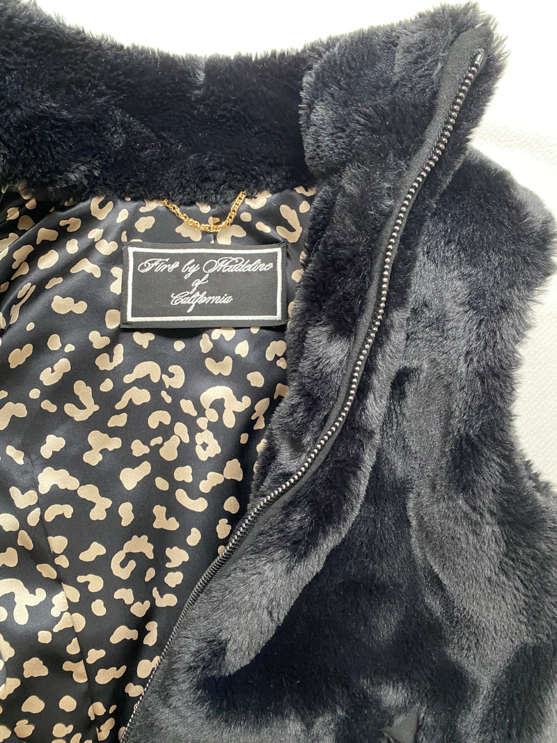 Faux Mink 2 Way Zip Front Vest