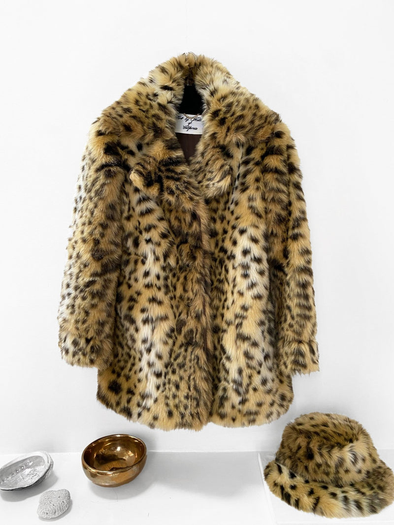 Faux Leopard Fir Bucket Hat