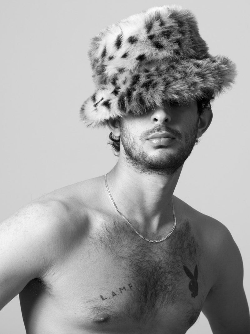 Faux Leopard Fir Bucket Hat